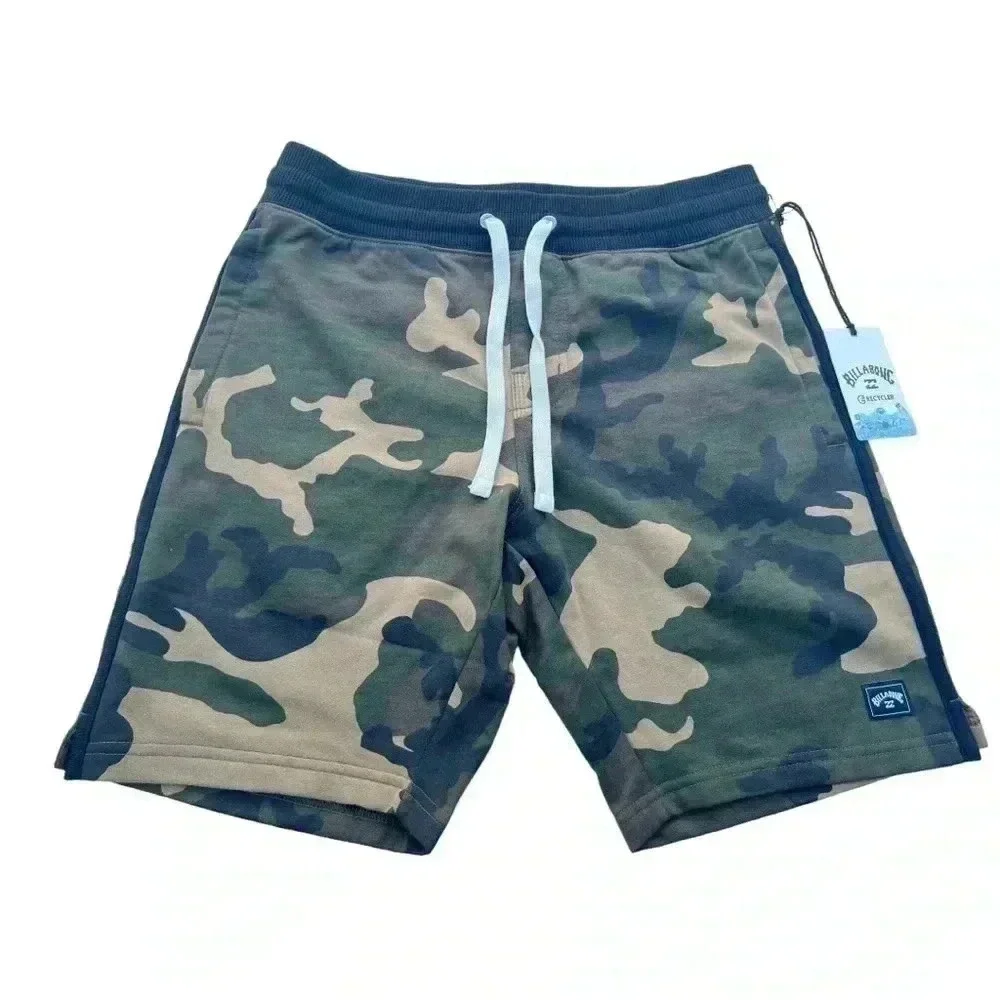 MEN’S BILLABONG CAMO SHORTS•SIZE S•GREEN/TAN/BLACK•MADE WITH 100% RECYCLED PAPER